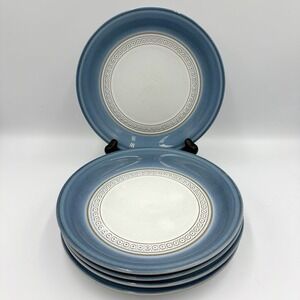 Denby Castile Blue SET OF 5 BREAD & BUTTER DESSERT PLATES 7" England Stoneware